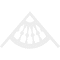 Ekena Millwork Pitch Classic Wagon Wheel Architectural Grade PVC Gable Pediment, 60"W x 35"H x 1"P (14/12) GPP060X035X100CWW - alternate 2